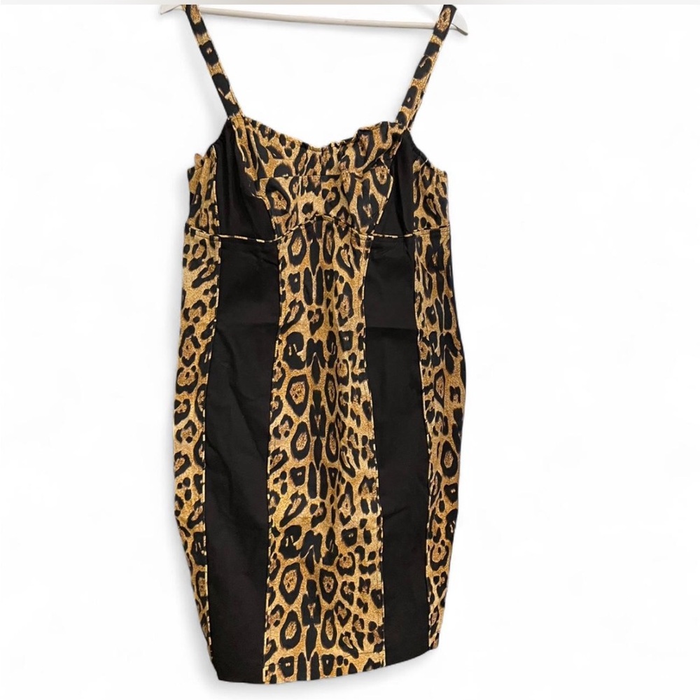 SOLD - Tripp NYC Leopard Print Dress with Black Accents
